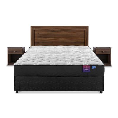 Imagen 2 del producto Cama Americana Flex Base Dividida 2 Plazas Therapedic Plus  + Respaldo + 2 Veladores Asturias