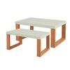 Mesa de Centro Roca Yulton Blanco Canela