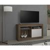Rack TV Home Mobili Perry Hasta 50" Blanco Off Café