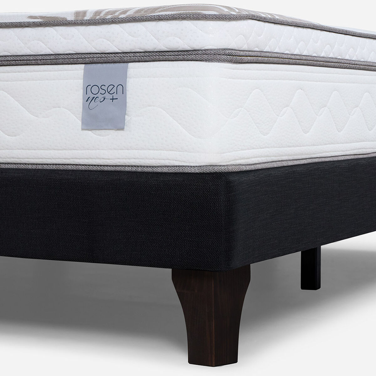 Cama Europea Rosen 2 Plazas Neo Plus + Almohadas Esencial