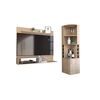 Combo Bar Esquinero + Panel TV55 TuHome Beijing Rovere