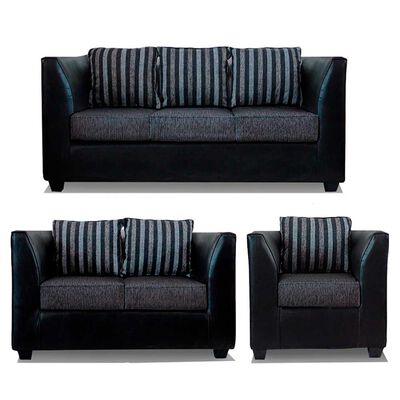 Imagen 1 del producto Juego de Living Elegant Detail Valentino Sofá 3 Cuerpos + Sofá 2 cuerpos + Sillón 1 Cuerpo Gris Oscuro