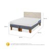 Cama Europea CIC Base Dividida 2 Plazas Excellence Plus + Respaldo Villarrica Alpino