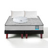 Cama Europea Flex 2 Plazas Dream Dual B/D + 2 Almohada + Cubrecolchon Basico