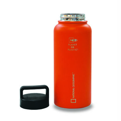 Imagen 2 del producto Botella Metálica National Geographic 960ml Naranjo