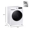 Lavadora Secadora Samsung WD12FG6B34BEZS 12/8 kg. Blanca WiFi