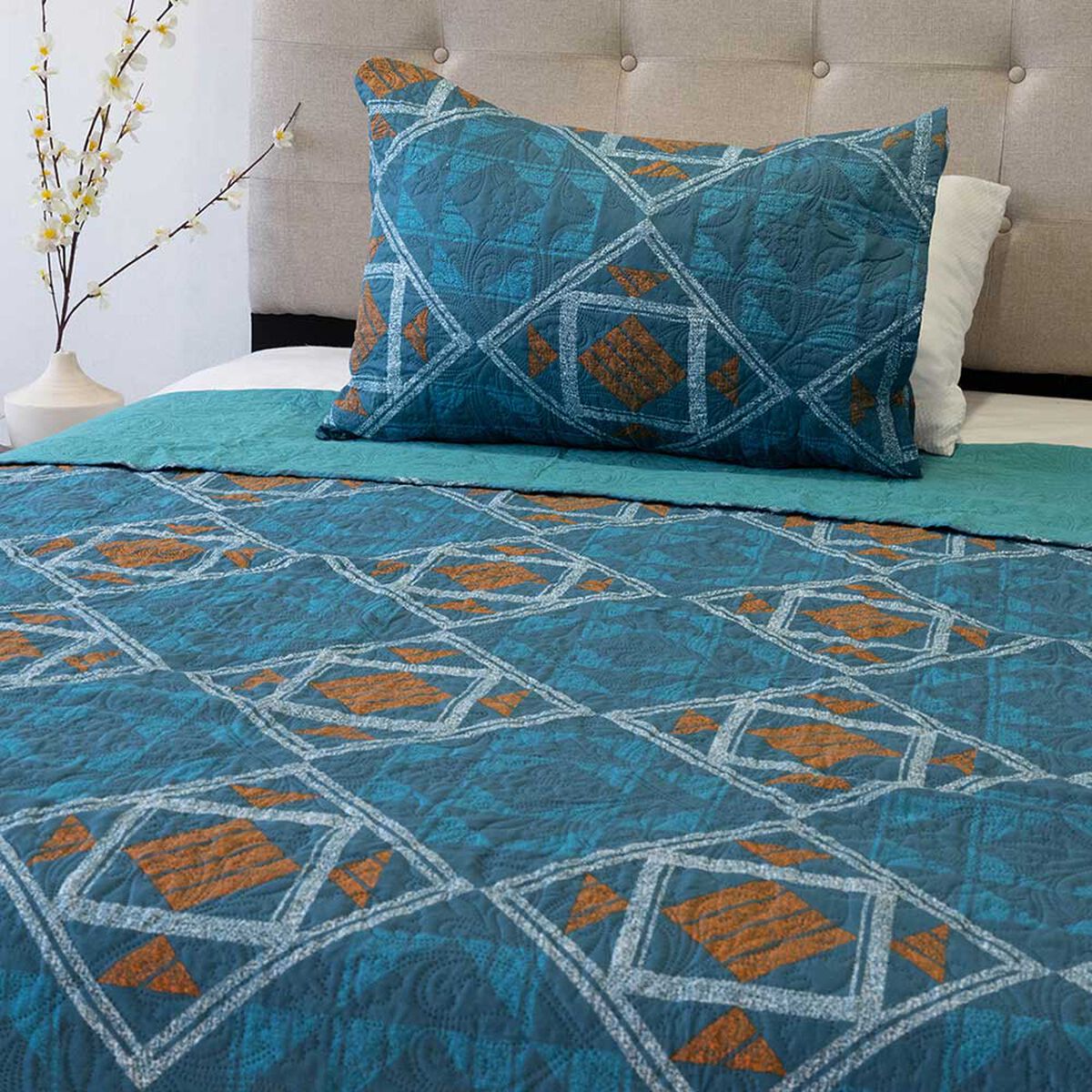 Quilt Doral 1,5 Plazas Hotpress Origins D8 Estampado