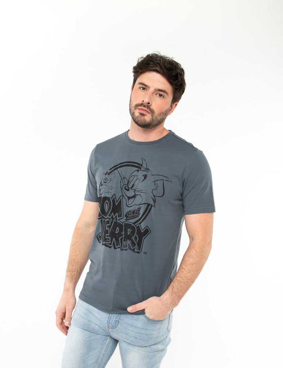 Polera Dibujos Animados Manga Corta Hombre Zibel
