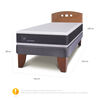 Cama Europea CIC 1,5 Plazas New Ortopedic + Respaldo New Gales