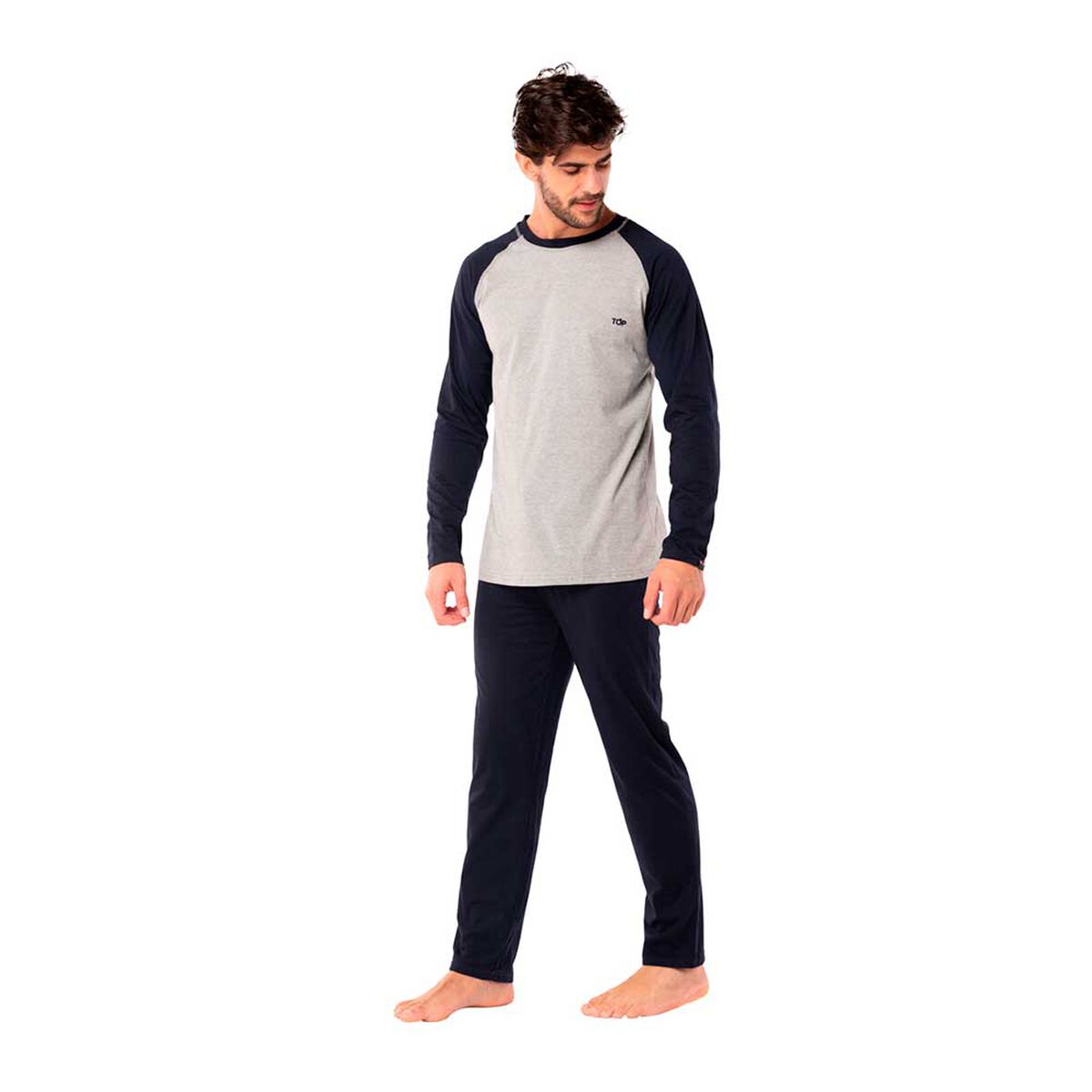 Pijama Invierno Largo Algodón Hombre Top