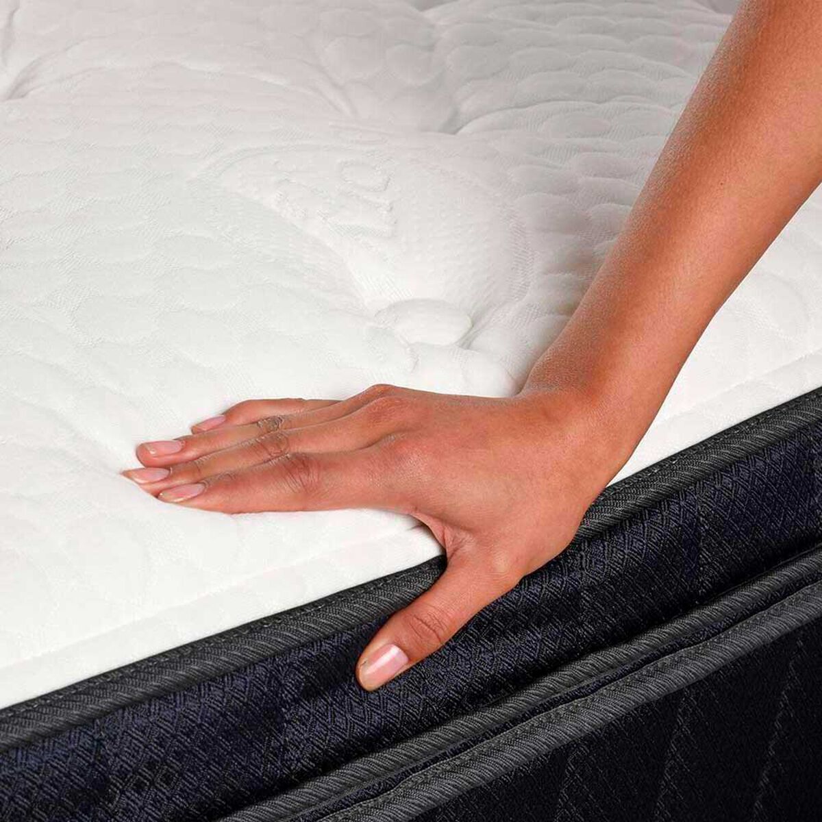 Cama Europea CIC Base Dividida 2 Plazas S&uacute;per Premium + Respaldo Dublin Alpino