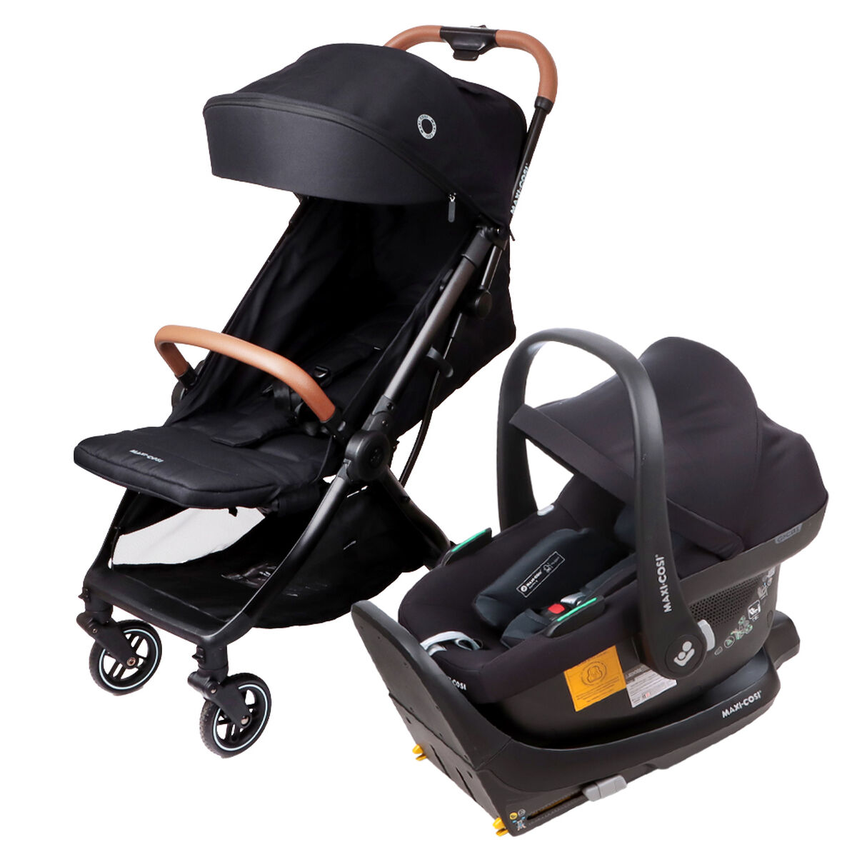 Coche Travel System Eva Black/ Cabriofix I-Size Maxi Cosi