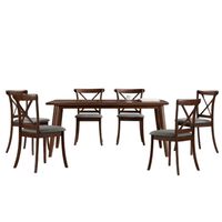 Juego de Comedor Home Mobili 6 Sillas Zagreb6 Café