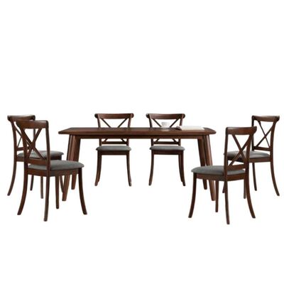 Juego de Comedor Home Mobili 6 Sillas Zagreb6 Café