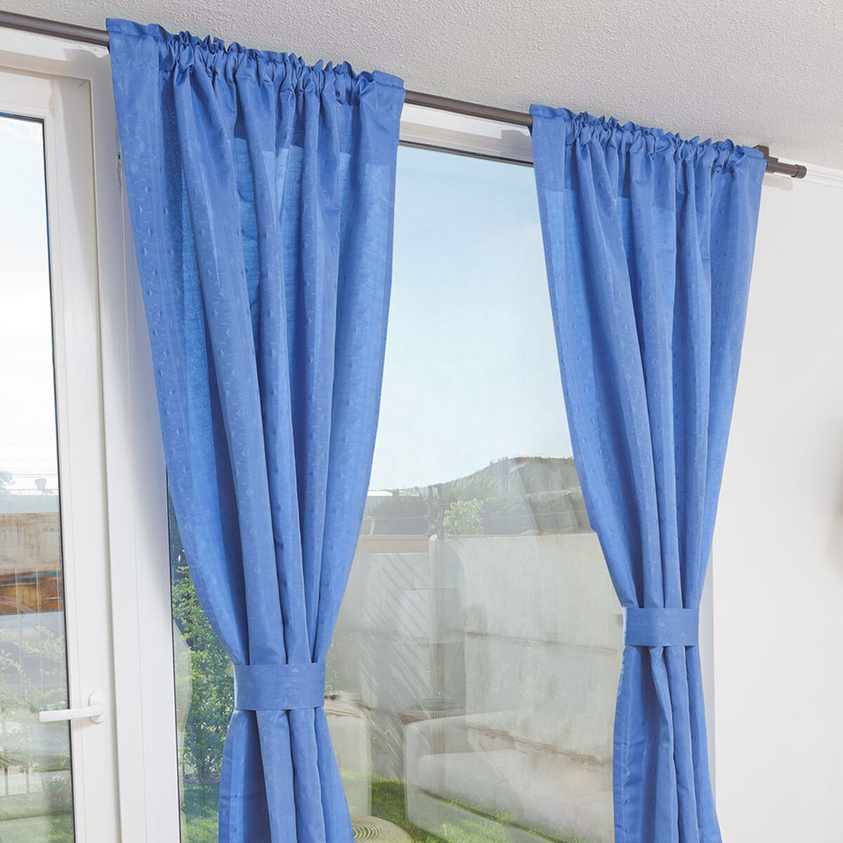 Set Cortina Pasador Mix Colores 140 X 220 Cm