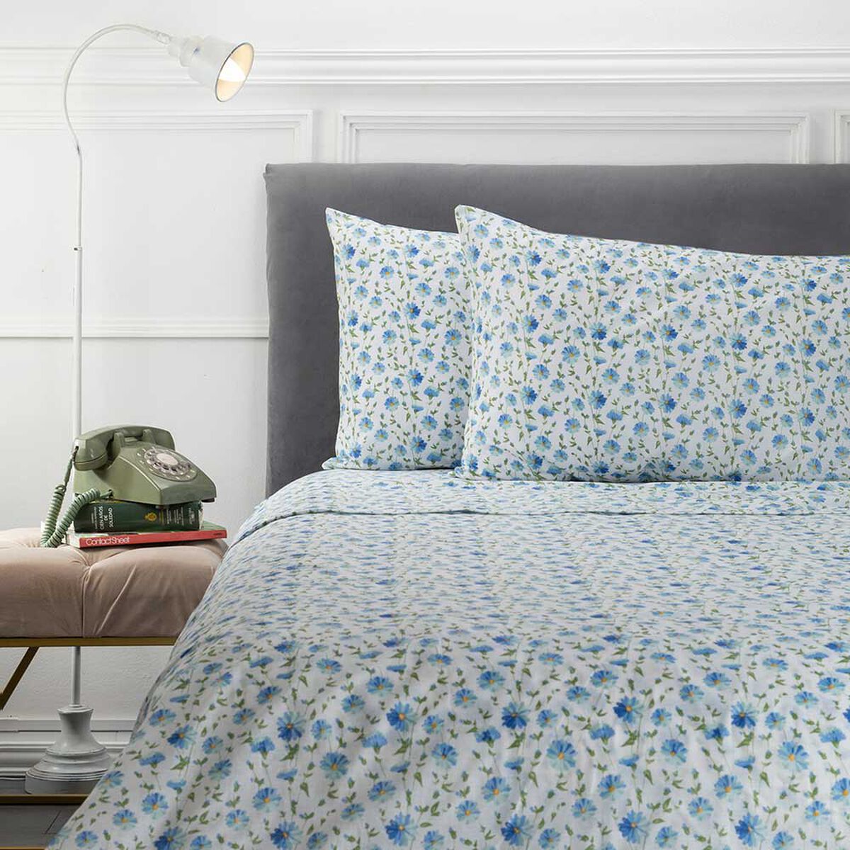 Juego de Sábanas Estampadas Casa Linda 132 Hilos 2 Plazas Tulip