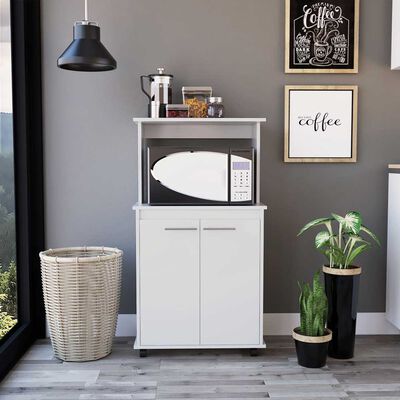 Mueble para Microondas TuHome Manchester Blanco 2 Puertas