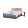 Cama Americana CIC Full Excellence + Respaldo + 2 Velador Olmo + Plumón