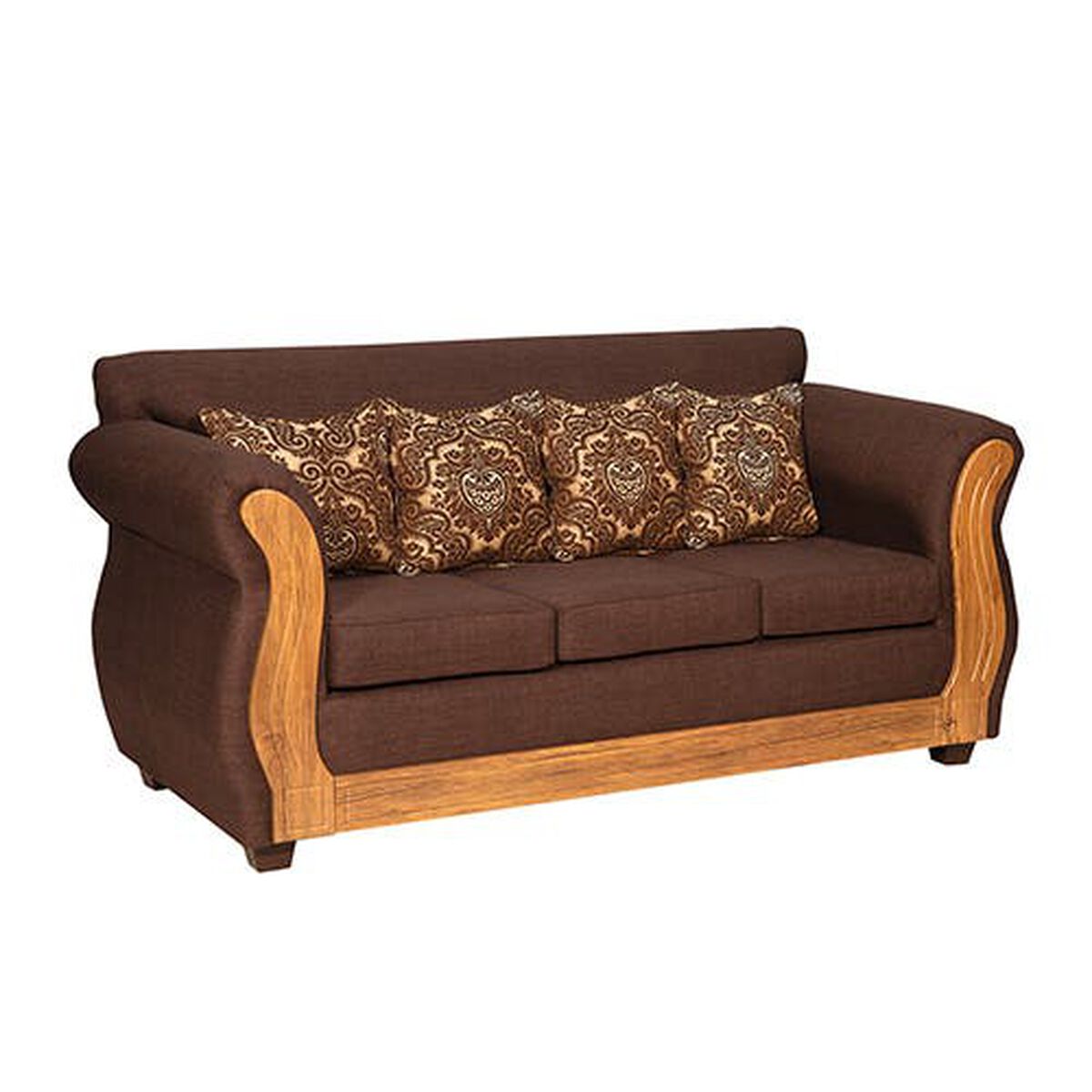 Sofá Essenza David 3 Cuerpos Café