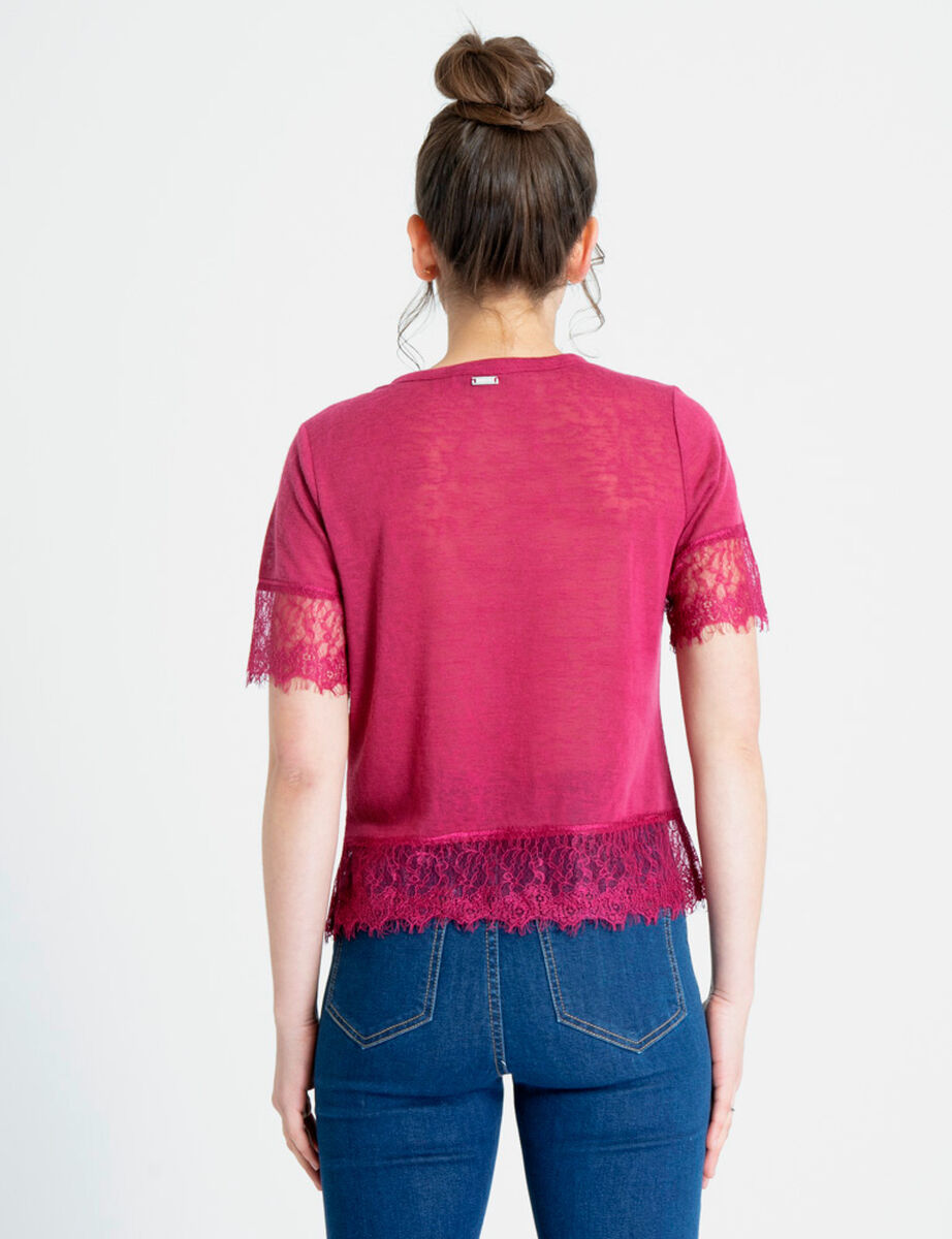 Polera Mujer Icono Encaje