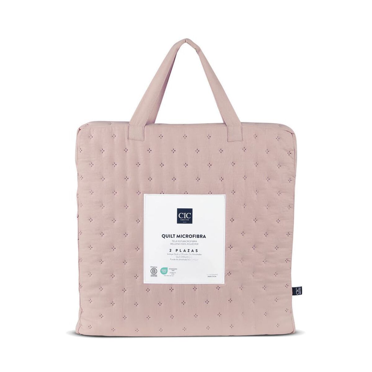 Quilt CIC 2 Plazas Rosa Microfibra
