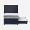 Cama Nido Rosen 1,5 Plazas Indie + Respaldo Maurice Azul