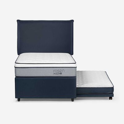 Imagen 2 del producto Cama Nido Rosen 1,5 Plazas Indie + Respaldo Maurice Azul