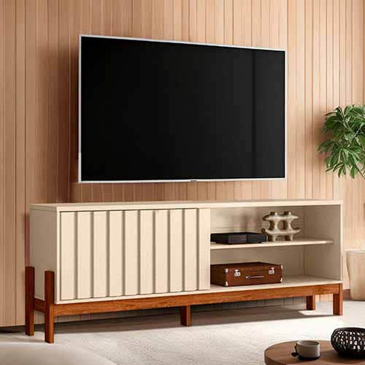 Rack TV Yardas Aurora Hasta 75" Off Whit