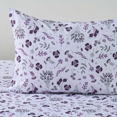 Imagen 2 del producto Juego de Sábanas American Family 1.5 Plazas 144 Hilos Adel Lila