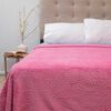 Frazada Poliéster Doral 2 Plazas Deluxe Fucsia