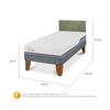 Cama Europea CIC 1,5 Plazas Excellence Plus + Respaldo Villarrica Olivo
