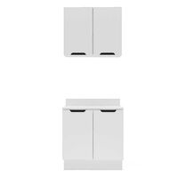 Kit Cocina Modular Delta Vekkahome 4 Puertas Blanca