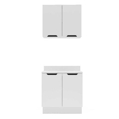 Kit Cocina Modular Delta Vekkahome 4 Puertas Blanca