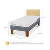 Cama Europea CIC 1,5 Plazas Excellence Plus + Respaldo Villarrica Mostaza