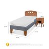 Cama Europea CIC 1 Plaza Excellence Plus + Respaldo + Velador New Gales