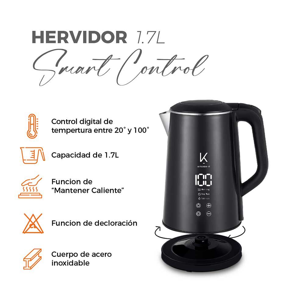 Kitchen-It Smart Control 1.7 L Negro, foto 6