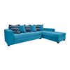 Sof&aacute; Seccional Living Factory Venecia 5 Cuerpos Azul