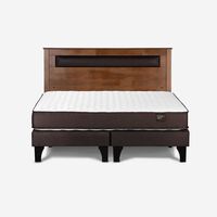 Cama Europea Rosen Base Dividida 2 Plazas Ergo T + Respaldo Ferrara