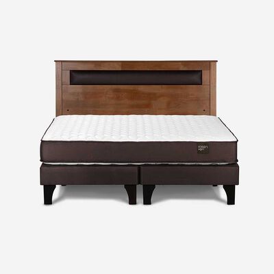Cama Europea Rosen Base Dividida 2 Plazas Ergo T + Respaldo Ferrara