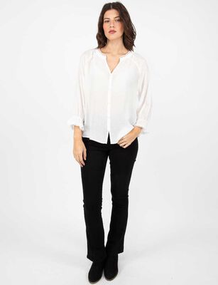 Imagen 2 del producto Blusa Lisa Manga 3/4 Mujer Alma Blanco