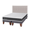 Cama Europea CIC Base Dividida 2 Plazas Ortopedic + Respaldo Tigris