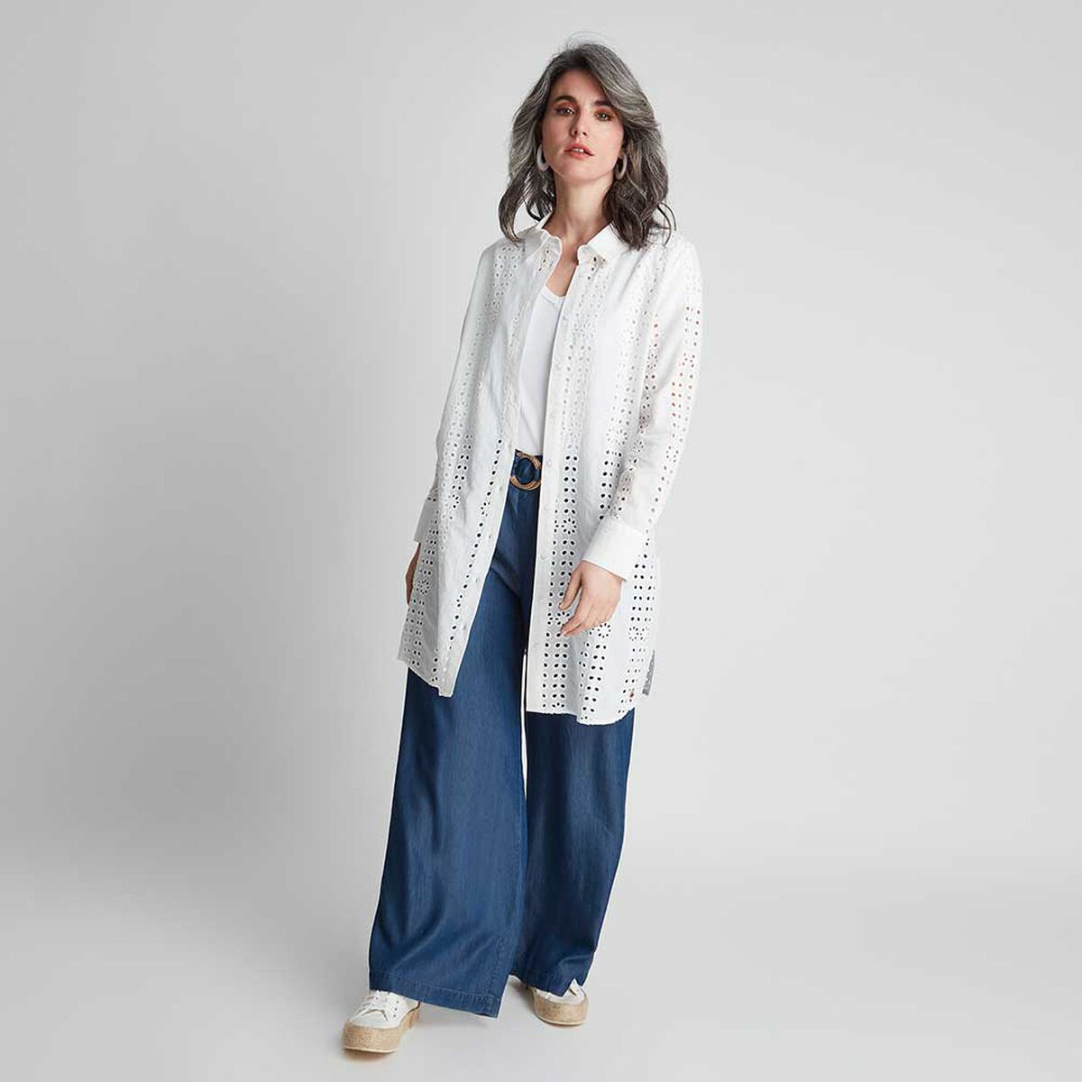 Blusa Bordada Manga Larga Mujer Lorenzo Di Pontti