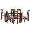 Juego de Comedor Latam Home Pamplona Segovia 6 Sillas Lino Gris Oscuro