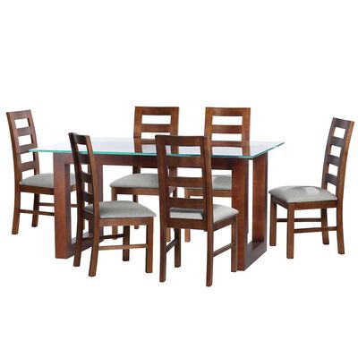 Imagen 1 del producto Juego de Comedor Latam Home Pamplona Segovia 6 Sillas Lino Gris Oscuro