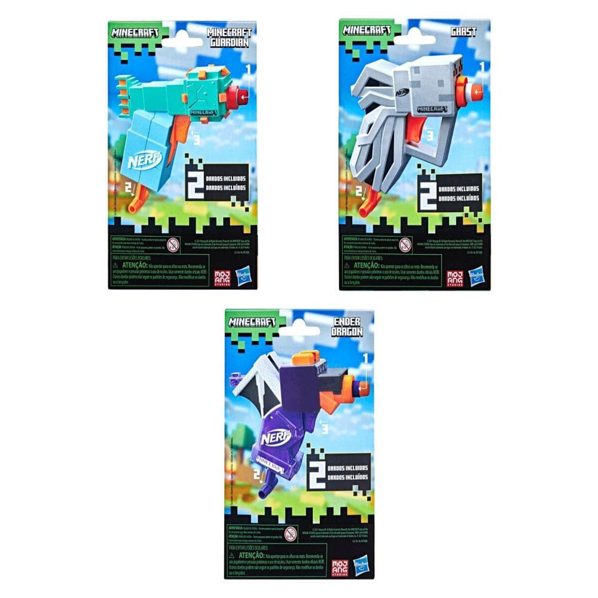 Lanzador Nerf Minecraft Surtido