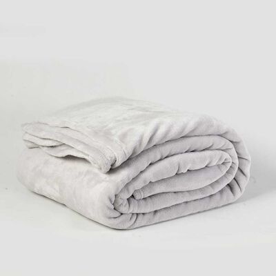 Imagen 1 del producto Frazada de Poliéster Linea Hotel 1,5 Plazas Liso Gris