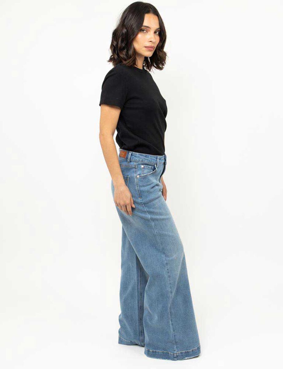 Jeans Wide Led Mujer Zibel