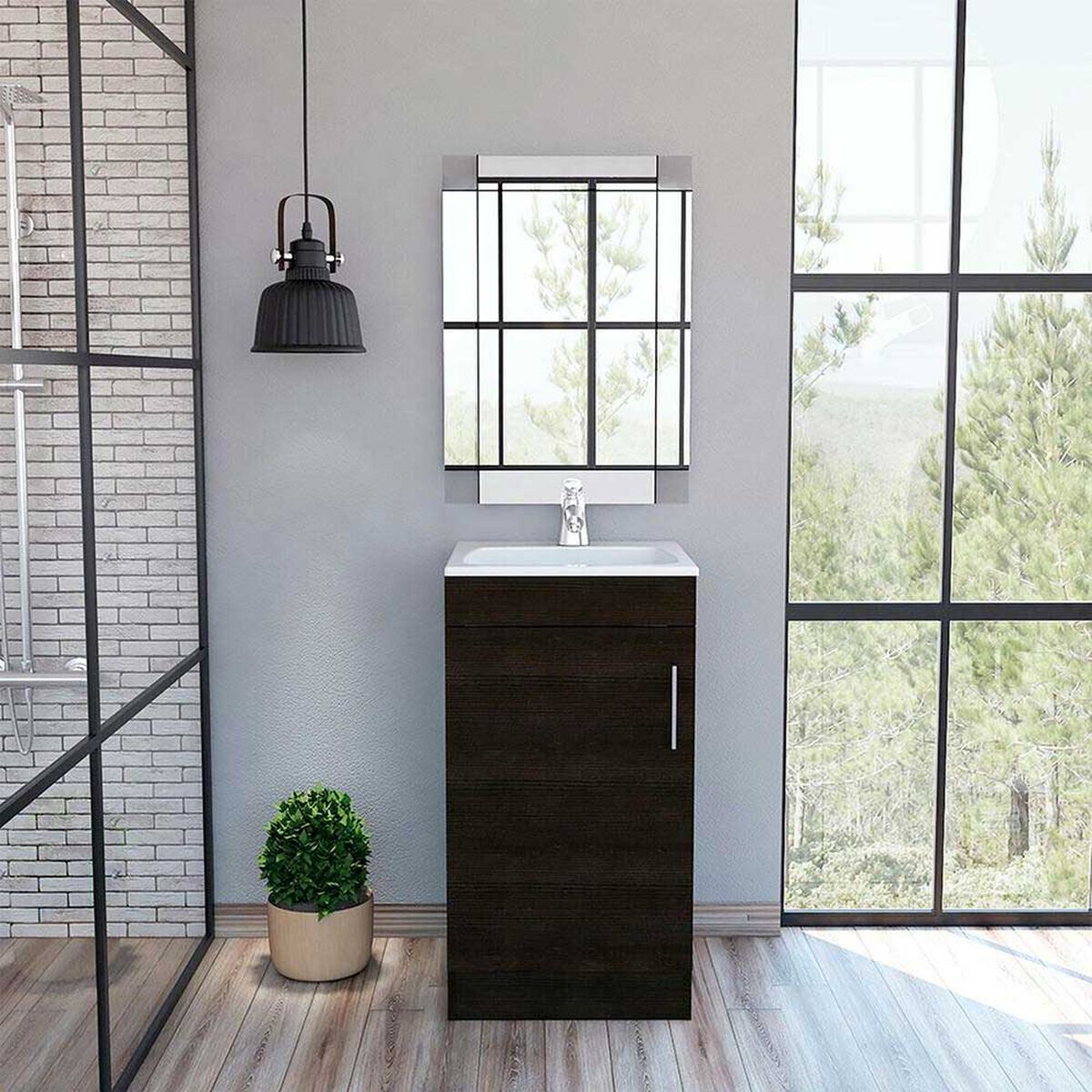 Mueble de Lavamanos + Espejo TuHome Madrid