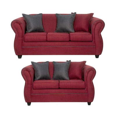 Imagen 1 del producto Juego de Living Black Factory Emili 5 Cuerpos Burdeo