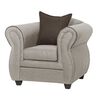 Juego de Living Black Factory Emili Sofá 3 Cuerpos + Dos Sillones 1 Cuerpo Beige
